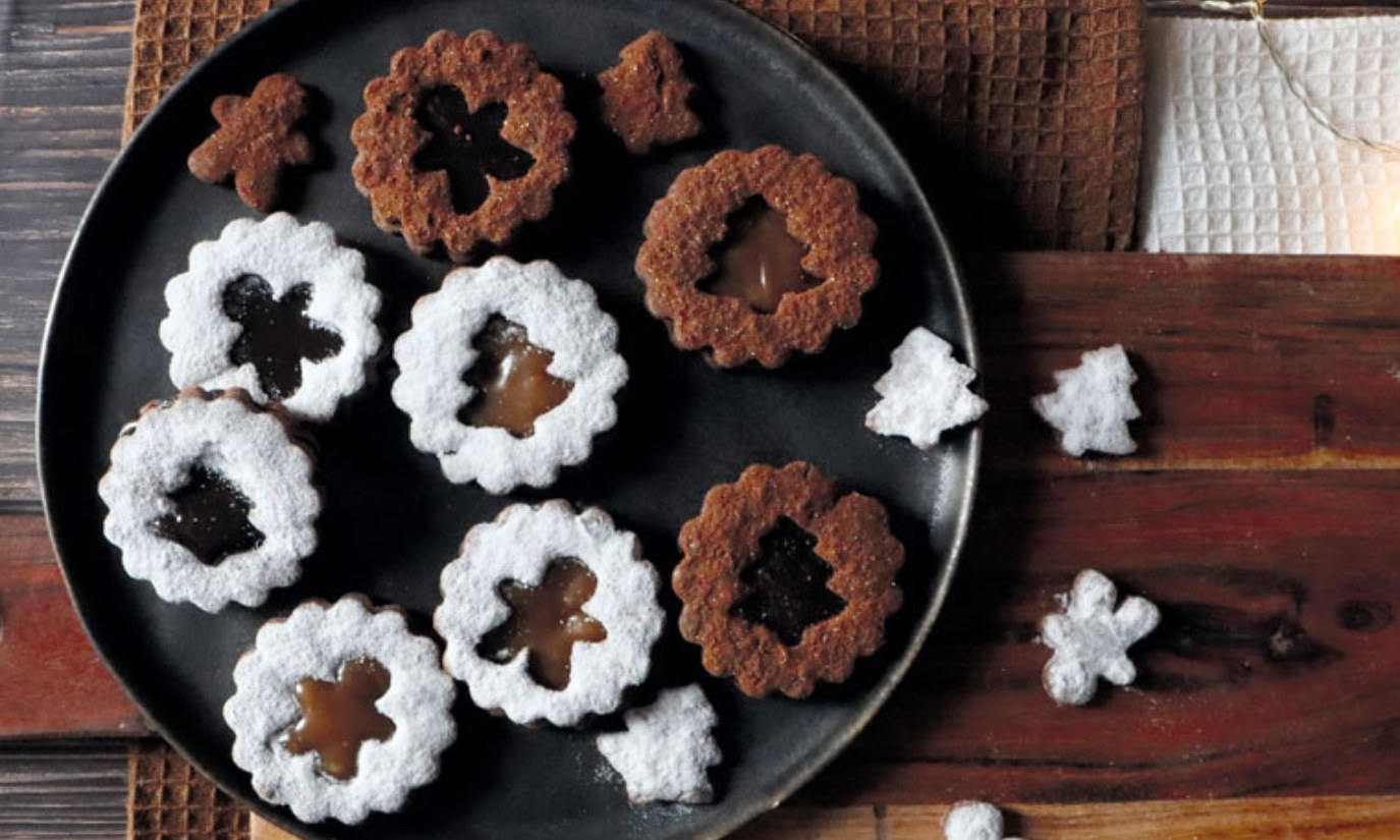 Recette des biscuits Linzer de Noël tout chocolat - ScrapCooking